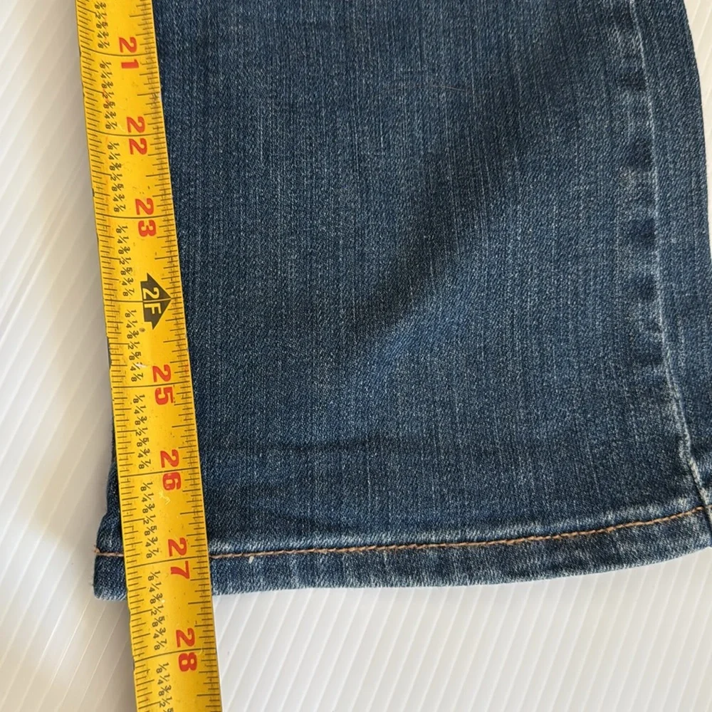Old Navy bootcut blue jeans.  Girls size 12 plus